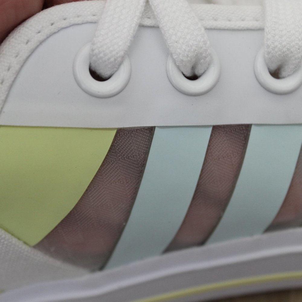 Adidas Originals Three Stripes Unisex Sneakers Men's 5.5 or Wom 7 White Yellow - Picture 16 of 16